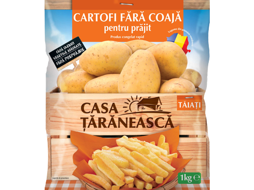 Cartofi fără coajă, pentru prajit