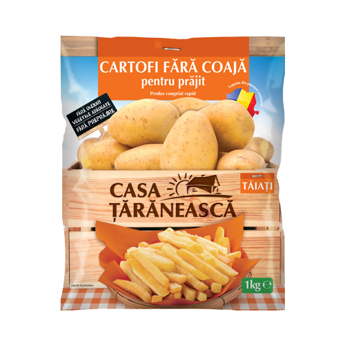 Cartofi fără coajă, pentru prajit