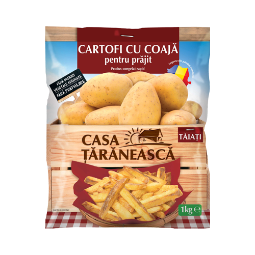 Cartofi cu coaja, pentru prajit