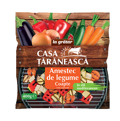 Amestec de legume coapte, la grătar, în stil mediteranean