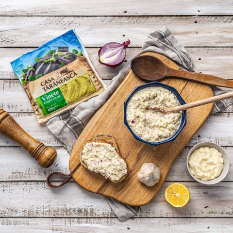 Baked eggplant salad with mayonnaise