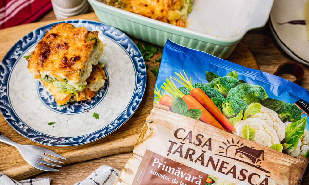 Spring vegetable mix au gratin