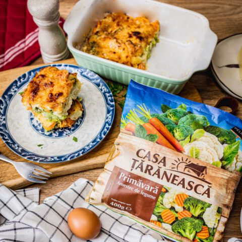 Spring vegetable mix au gratin