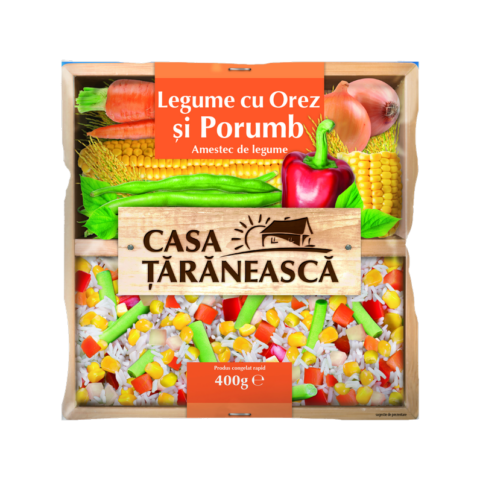 Vegetable mix with rice and corn