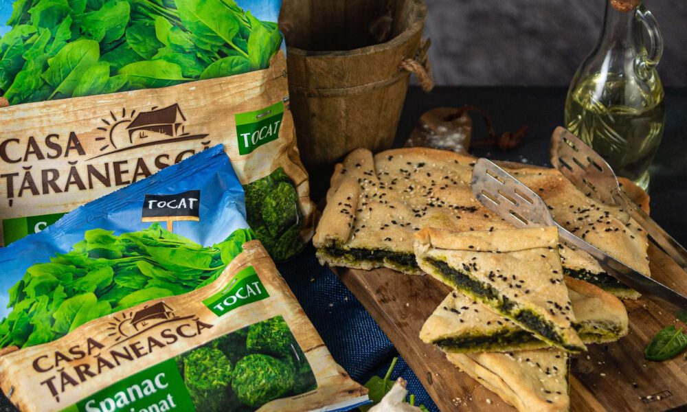 Spinach pie with homemade dough