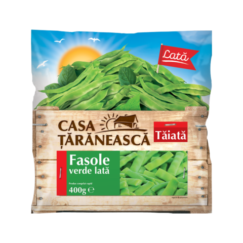 Cut flat green beans