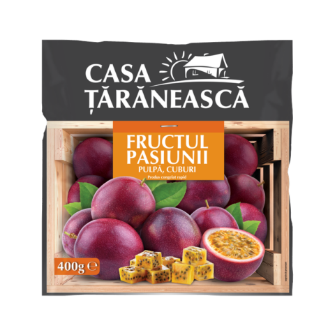 Passion fruit pulp, cubes